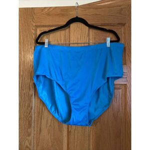Swim 365 Shorts Bikini Bottoms Women's Size 28 Blue Elastic Waist